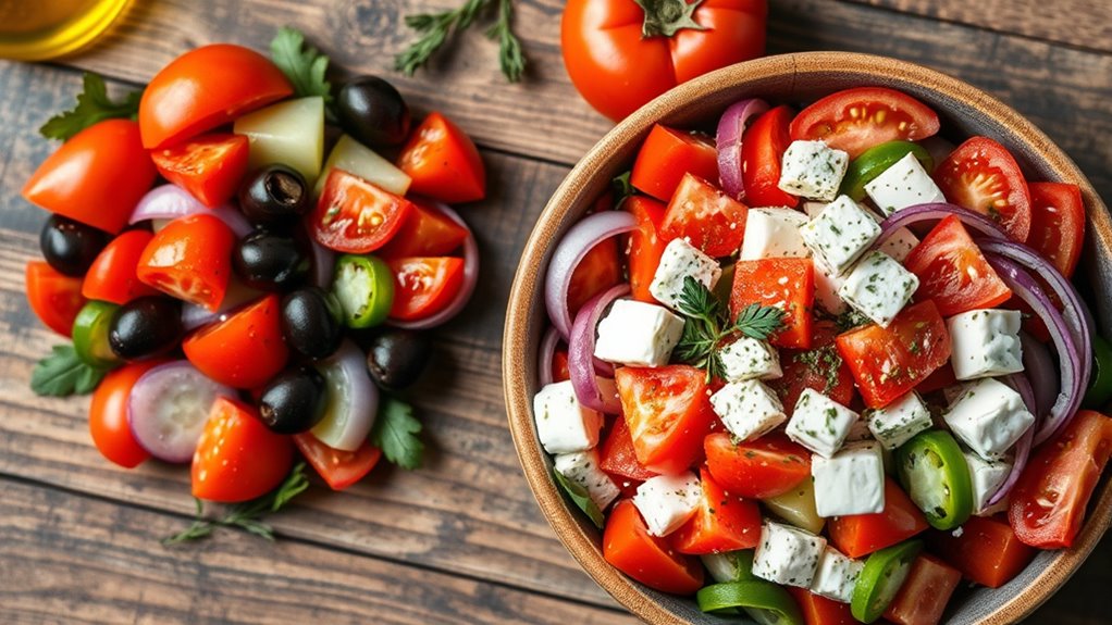 authentic vs modern greek salads