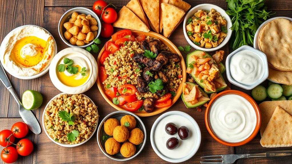 balanced mediterranean lunch platter
