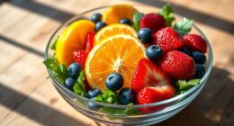 citrus berries greens salad
