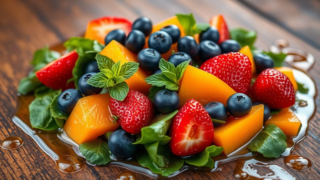 colorful nutritious fruit salads