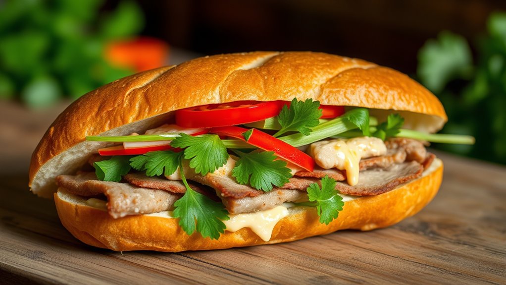 crispy bread vibrant fillings