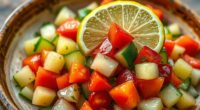 cucumber tomato lime salad