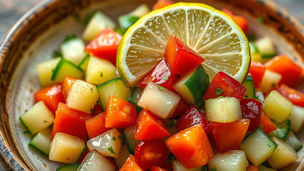 cucumber tomato lime salad