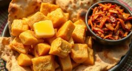 ethiopian breakfast chechebsa and firfir