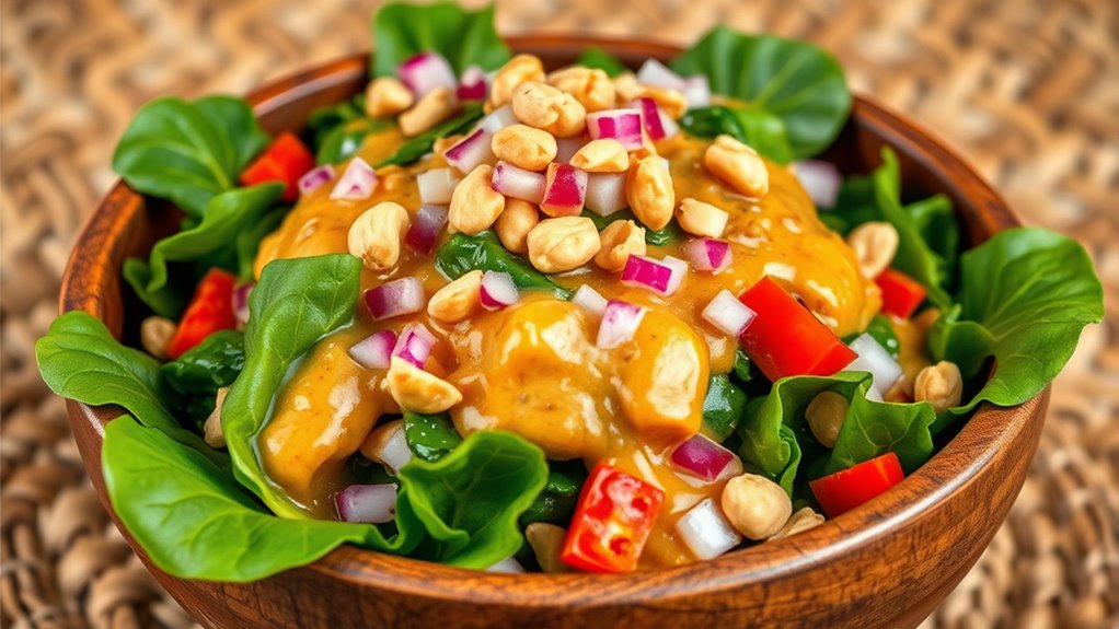 healthy customizable green salad