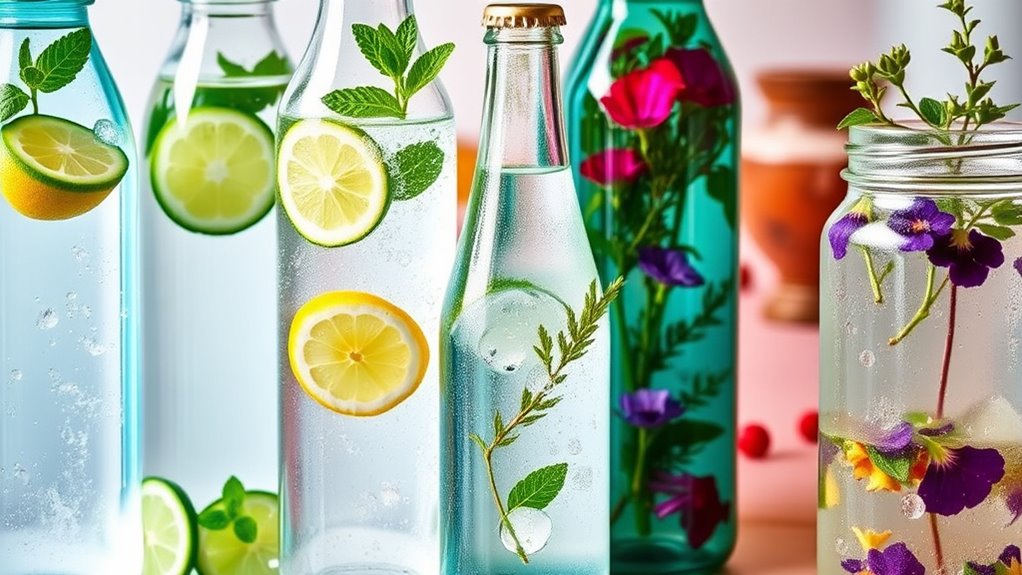 healthy flavored sparkling drinks
