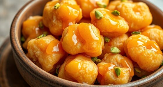 honey drizzled greek doughnuts