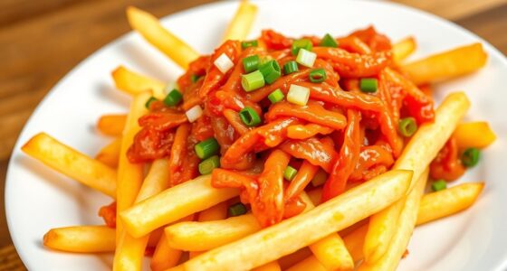 korean inspired poutine lunch