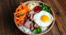 korean vegetable meat bowl