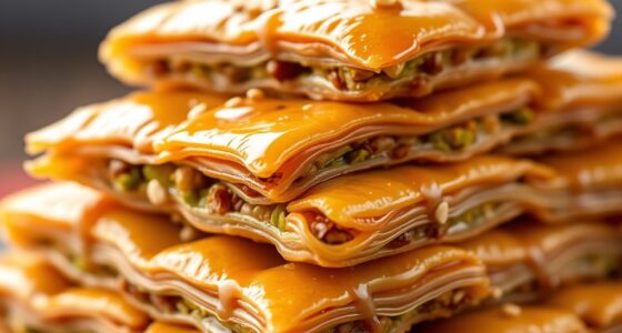 layered nut honey pastry