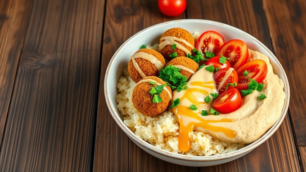 mediterranean falafel breakfast bowls