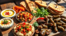 mediterranean mezze lunch spread