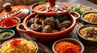 moroccan dishes with spices