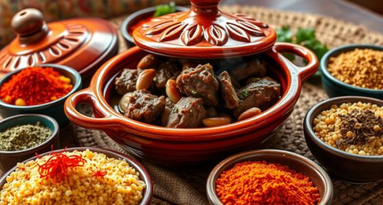moroccan dishes with spices