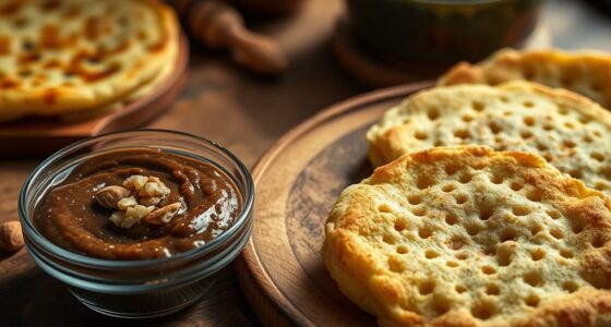 moroccan pancakes with spreads