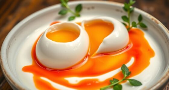 poached eggs with chili yogurt