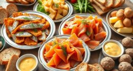 scandinavian lunch buffet selection