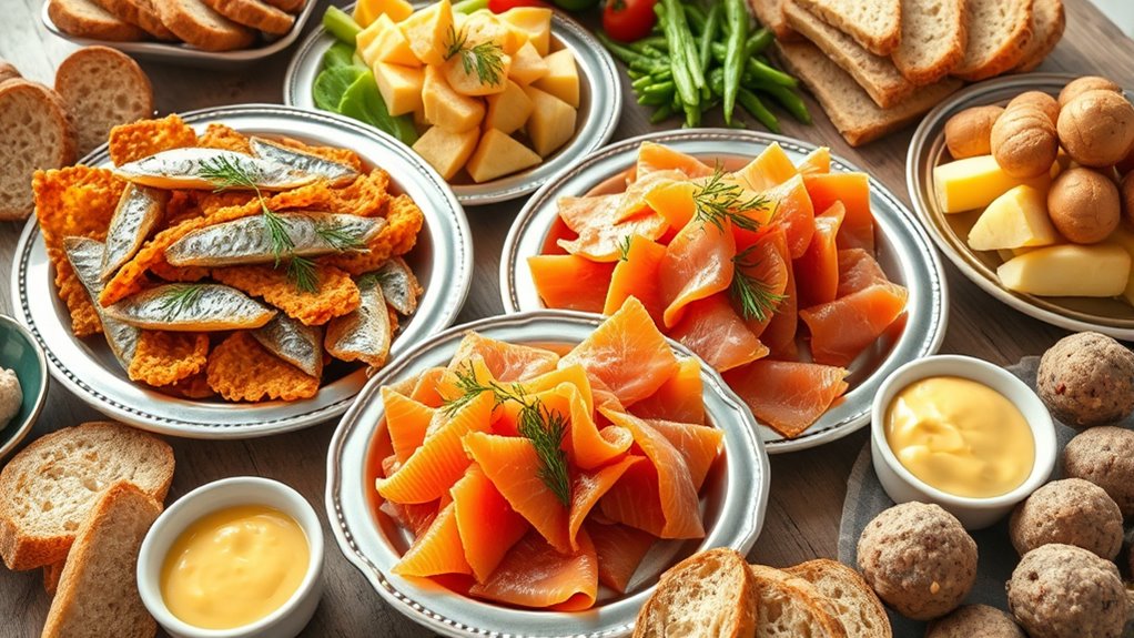 scandinavian lunch buffet selection