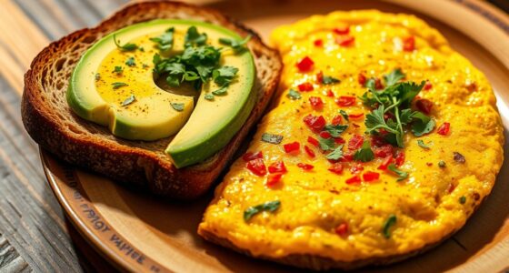 spicy omelette and toast