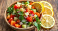 spicy tomato cucumber salad