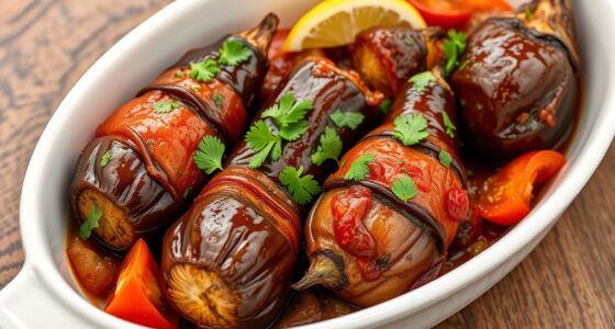 stuffed eggplant dinner
