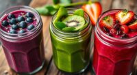 superfood berry green smoothies