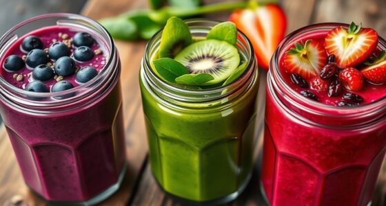 superfood berry green smoothies