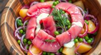 traditional scandinavian seafood salad