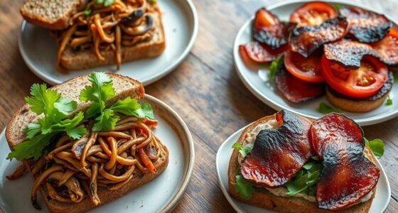 vegan mushroom sandwiches