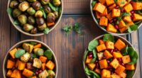 warm winter roasted salads