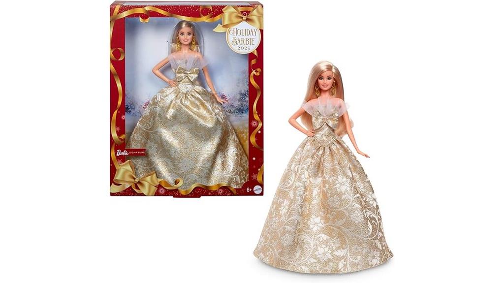 blonde barbie holiday gown