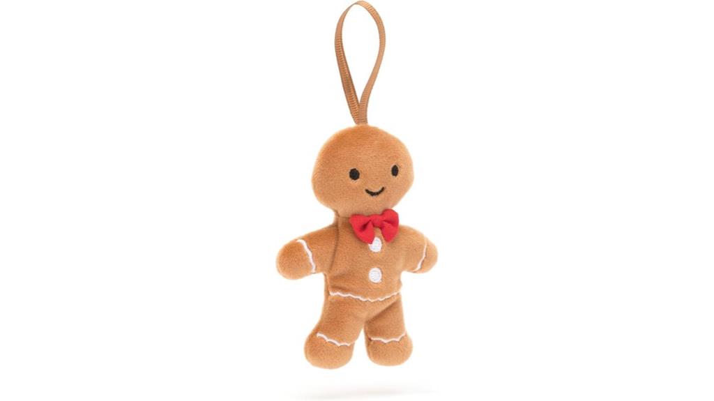 festive jellycat gingerbread ornament
