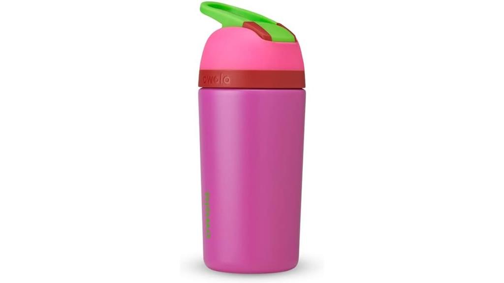 kids flip straw bottle