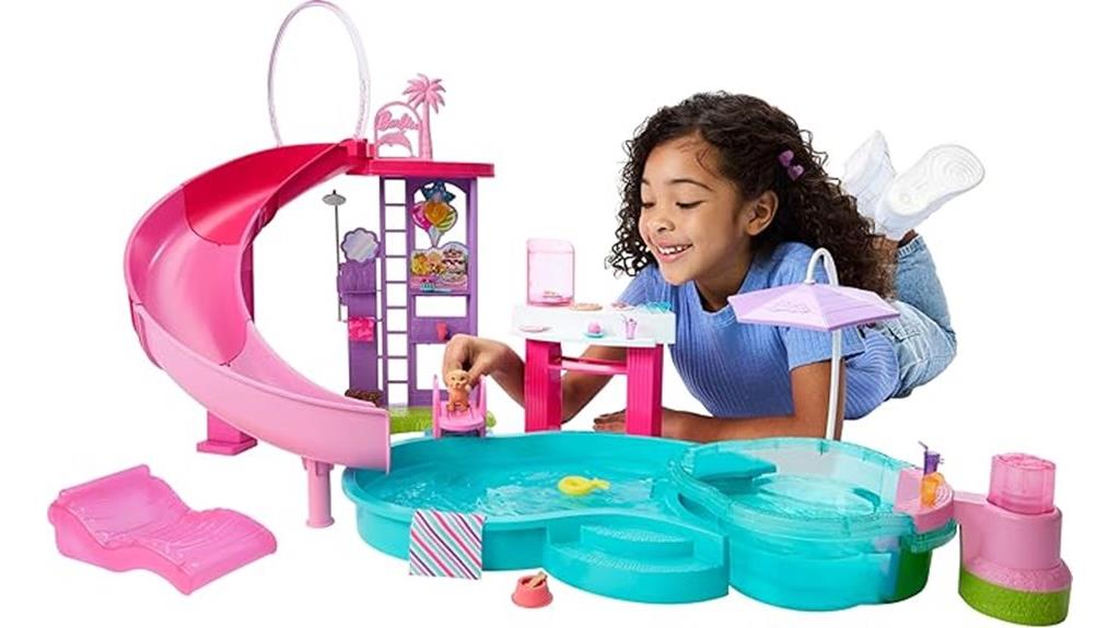 six play area barbie pool