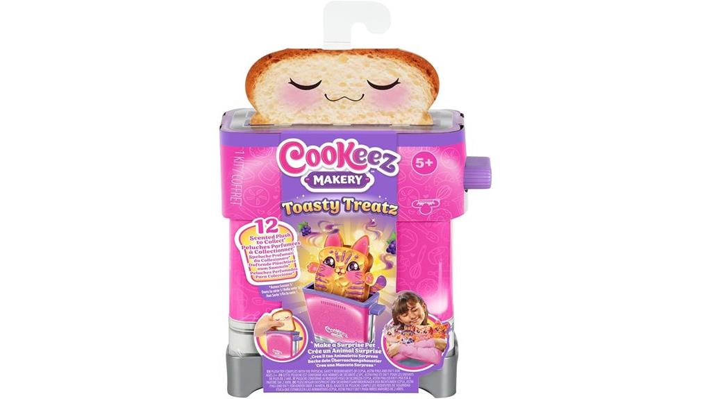 toaster with plush decoration