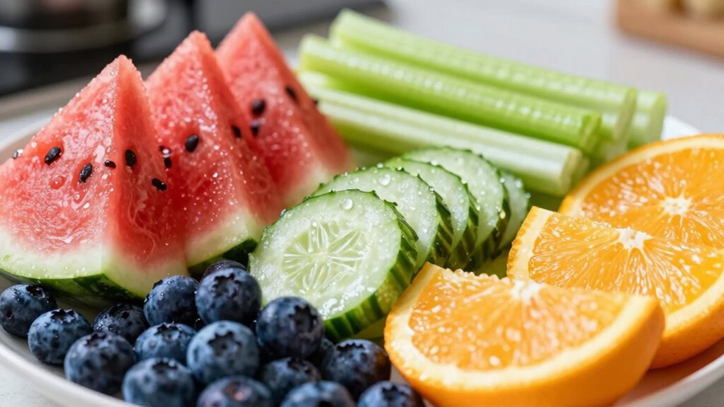 eat water rich fruits vegetables