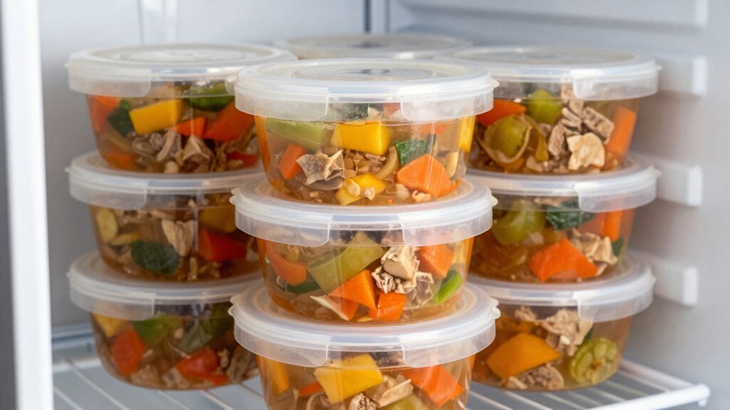 freeze soup in manageable portions