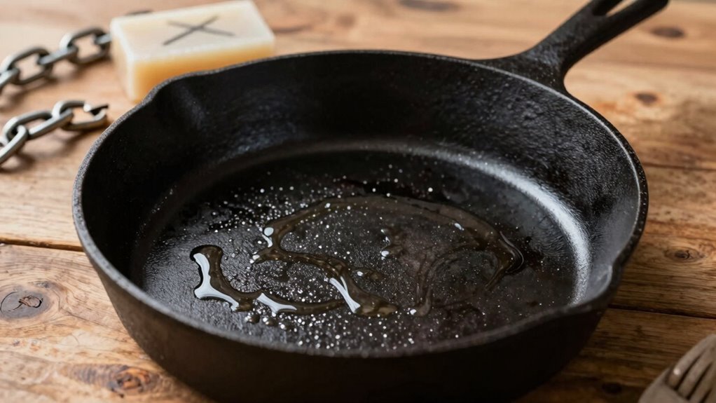 gentle soap preserves seasoning