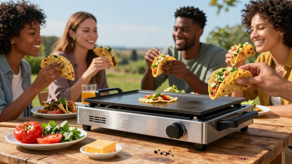 griddle size heat portability