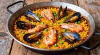 paella pan size heat socarrat