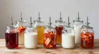 top fermentation jars with airlocks