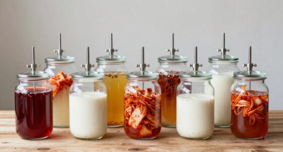 top fermentation jars with airlocks