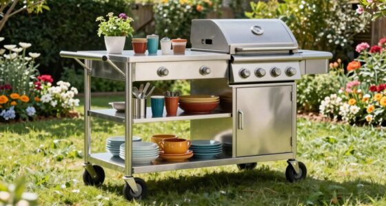 top outdoor wheeled kitchen carts