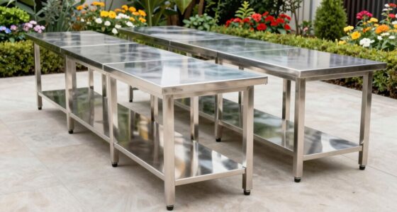 top stainless steel outdoor prep tables