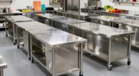 top stainless steel prep tables