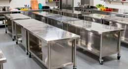top stainless steel prep tables