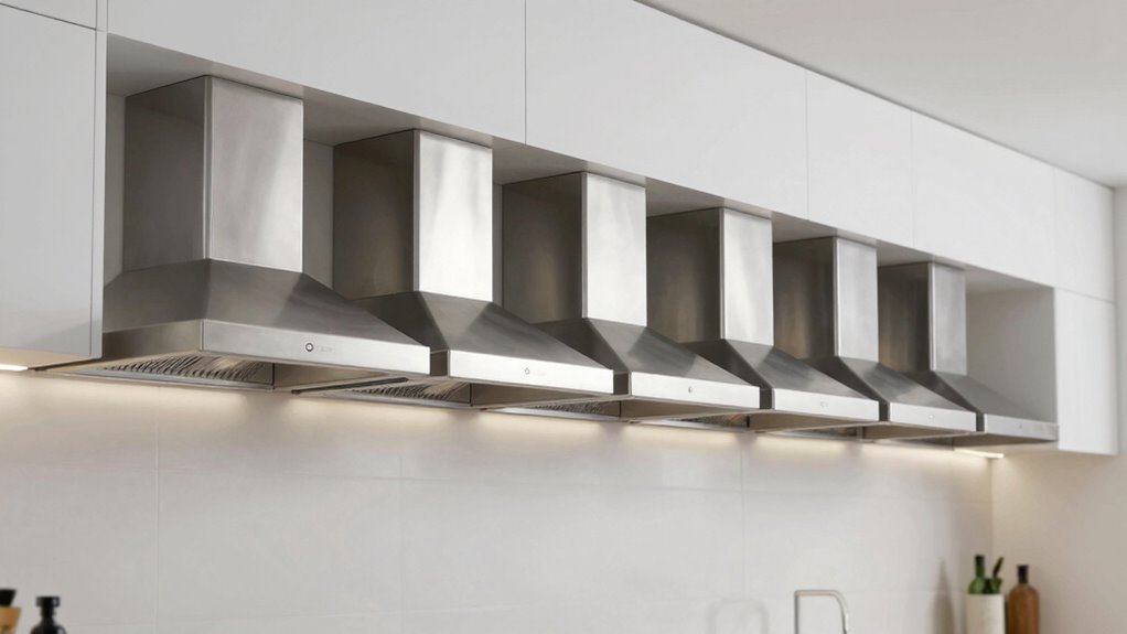 top stainless steel range hoods
