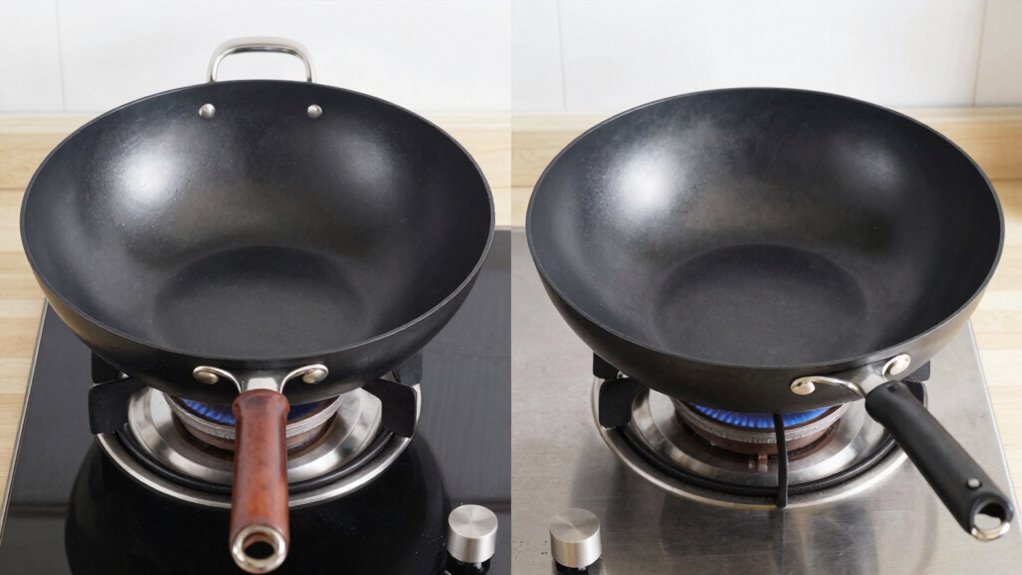 wok features coating handles