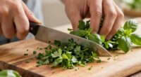 chopping herbs enhances salads