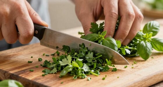 chopping herbs enhances salads